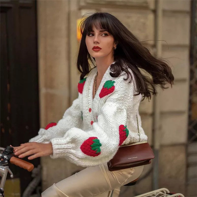 Strawberry Shortcake Cardigan Sweater
