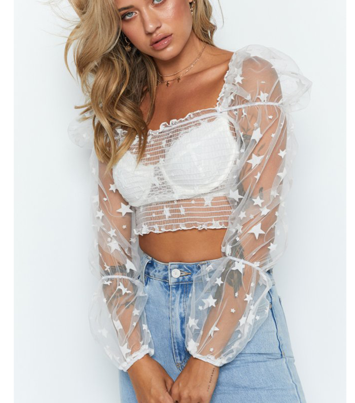 Starry Mesh Top
