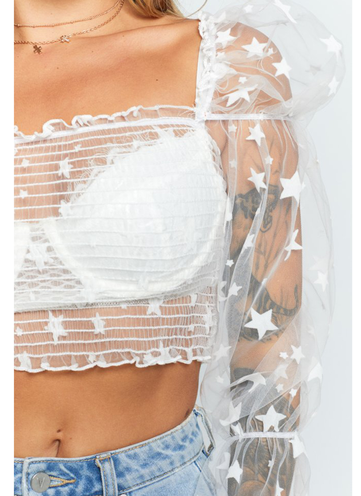 Starry Mesh Top