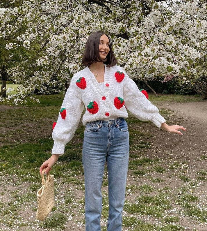 Strawberry Shortcake Cardigan Sweater